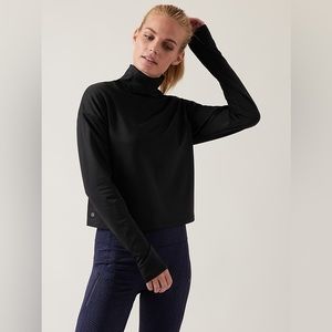 Athleta Whistler Mock Neck Crop Top